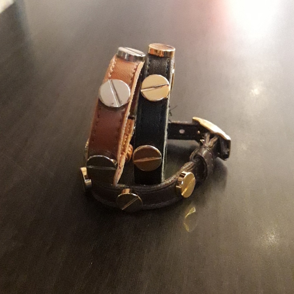 Bundles of 3 leather bracelt cc skye - Picture 3 of 7